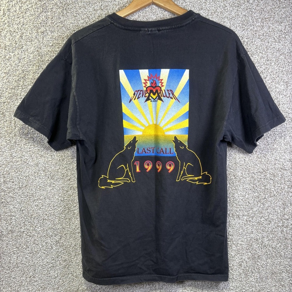 Vintage Steve Miller Band Shirt Mens Large Black Last Call 1999 Winterland 90s